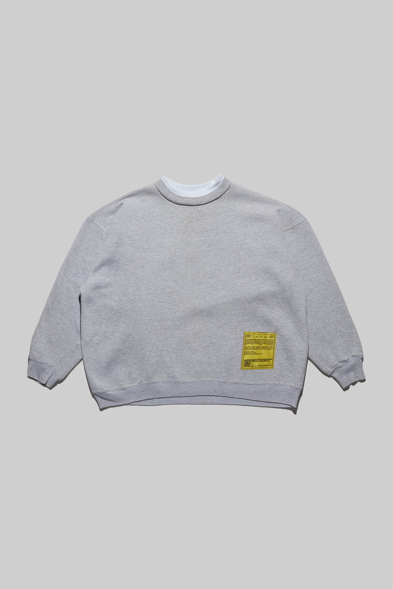Monochromatic 'Unica Semper' Crewneck Sweatshirt