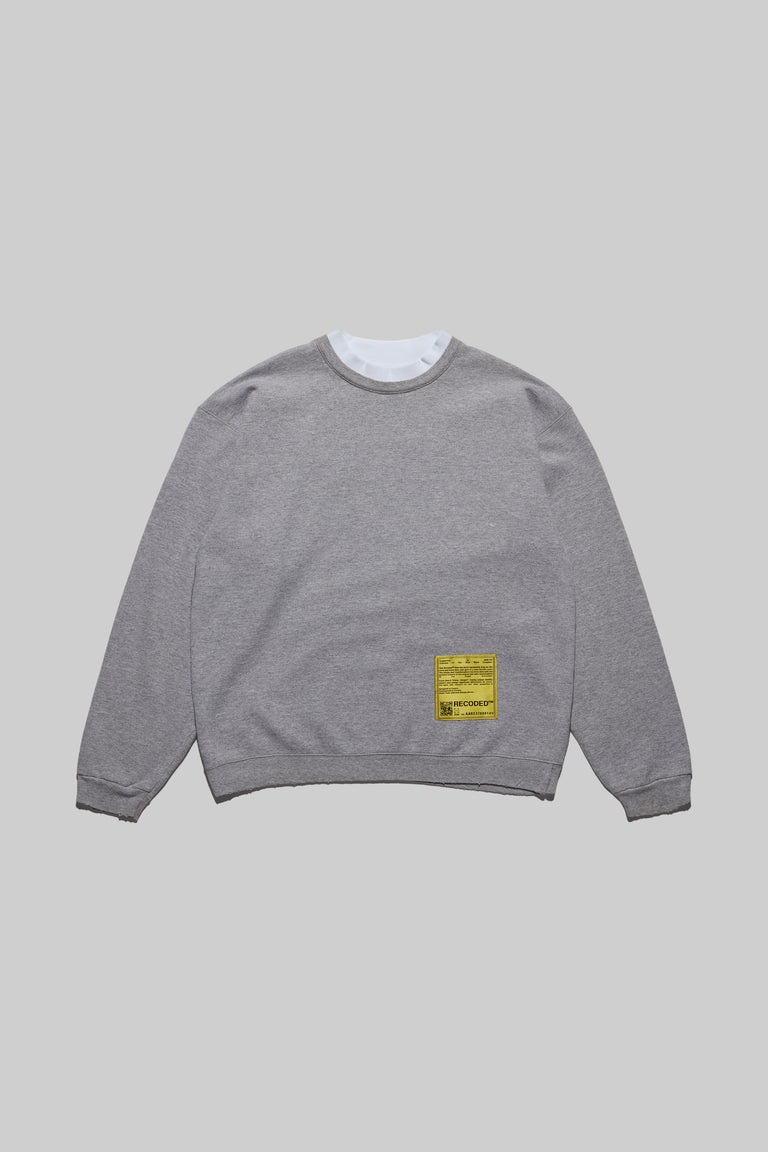 Monochromatic 'Unica Semper' Crewneck Sweatshirt