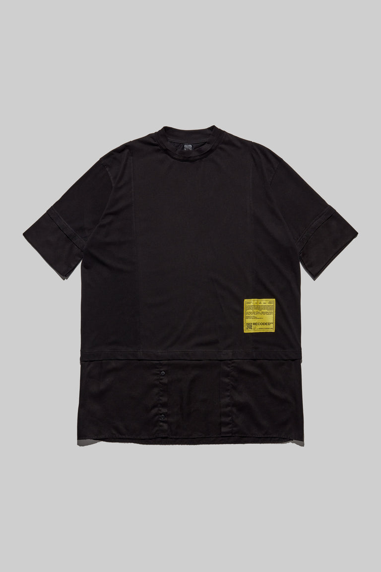 Unica Semper' Oversize Layered Shirt Tee