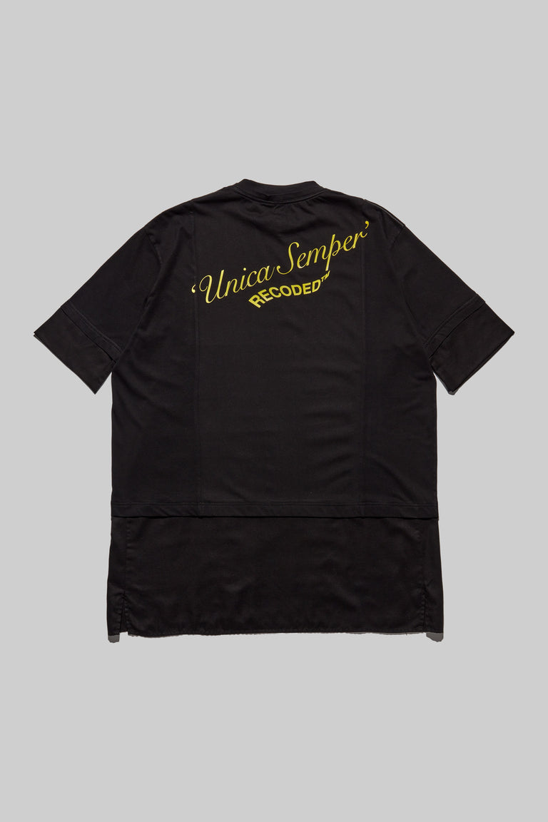 Unica Semper' Oversize Layered Shirt Tee
