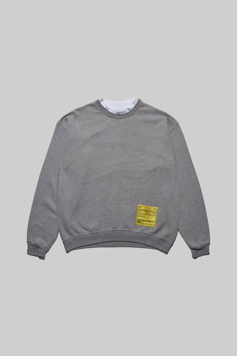 Monochromatic 'Unica Semper' Crewneck Sweatshirt