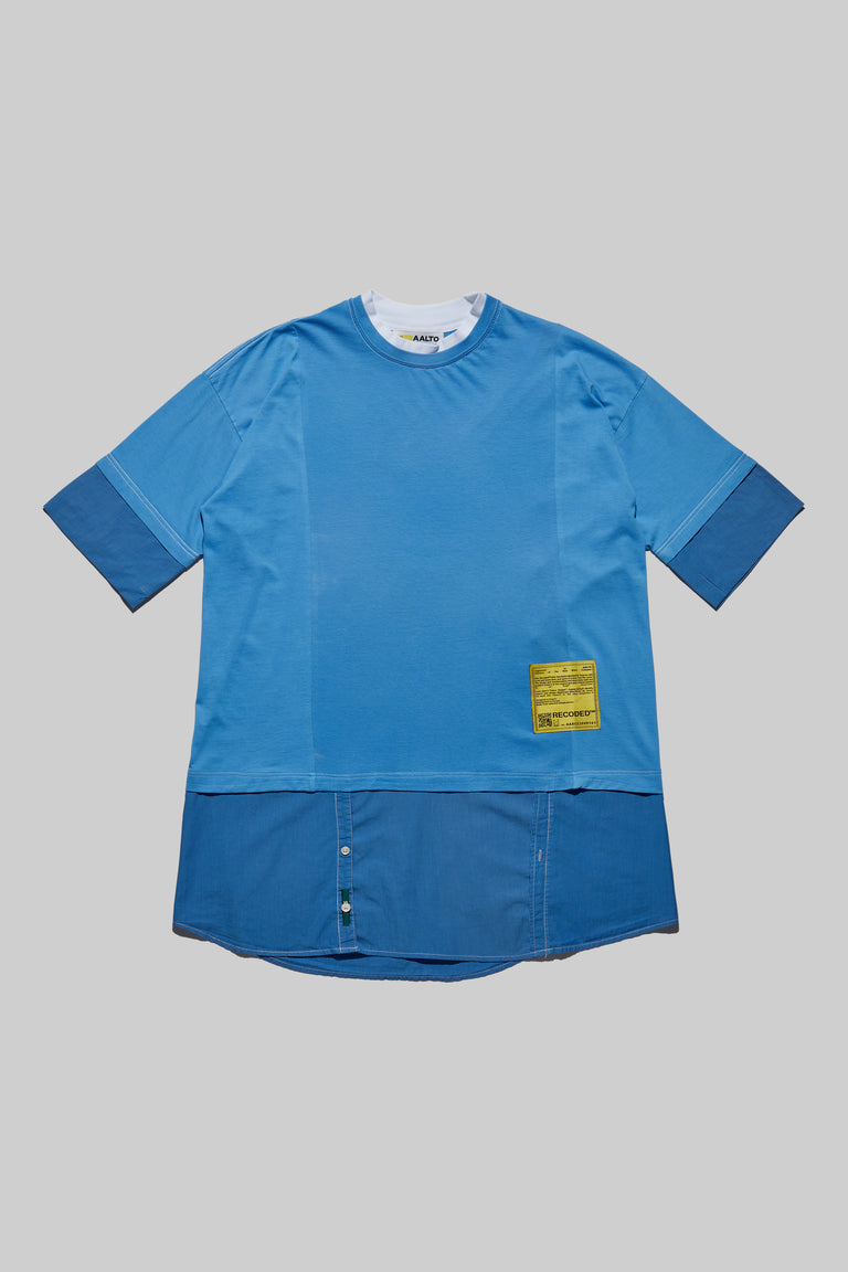 Unica Semper' Oversize Layered Shirt Tee