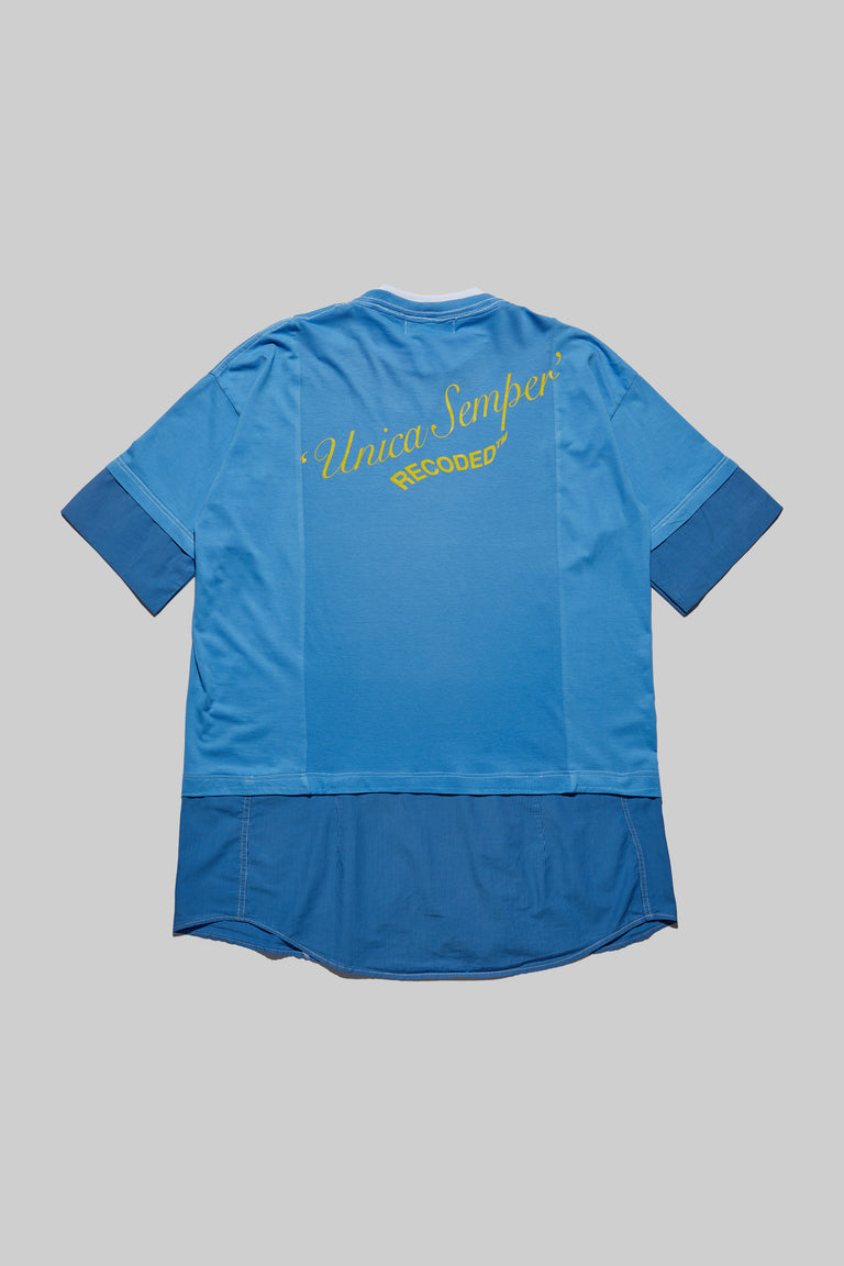 Unica Semper' Oversize Layered Shirt Tee