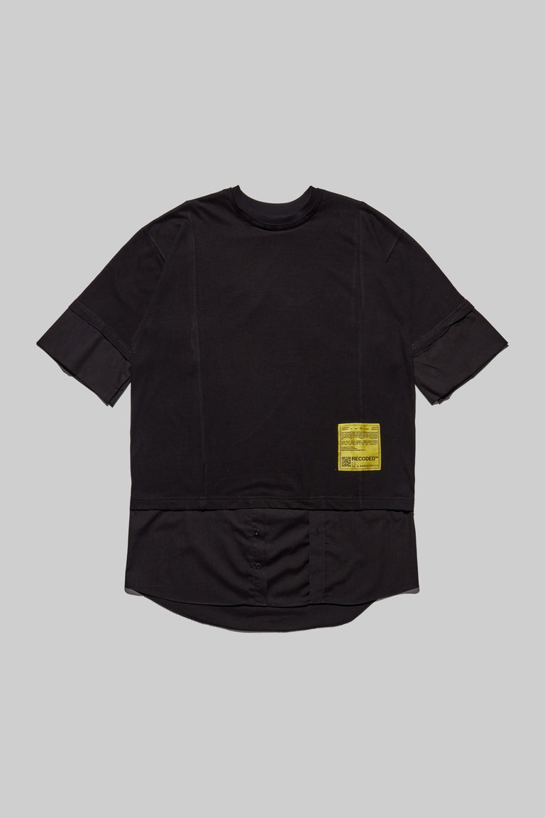 Unica Semper' Oversize Layered Shirt Tee