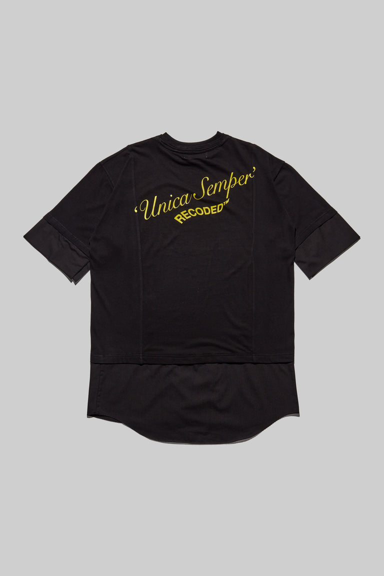Unica Semper' Oversize Layered Shirt Tee