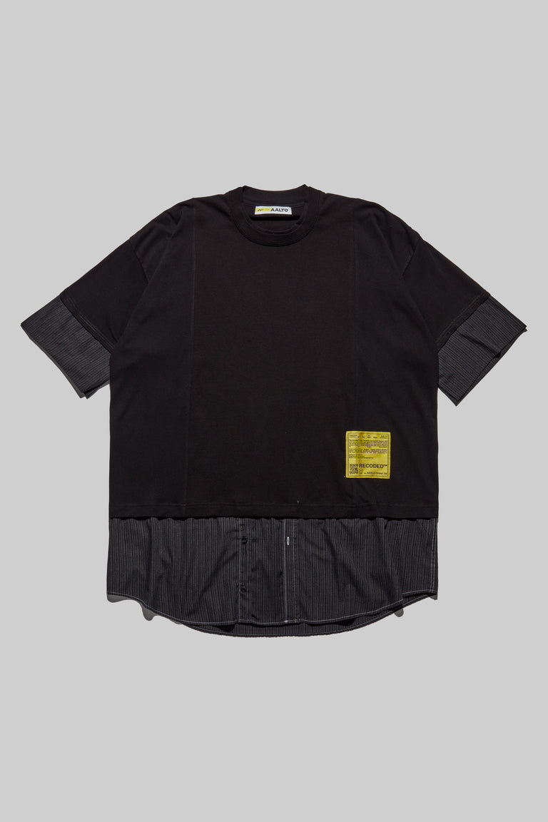 Unica Semper' Oversize Layered Shirt Tee