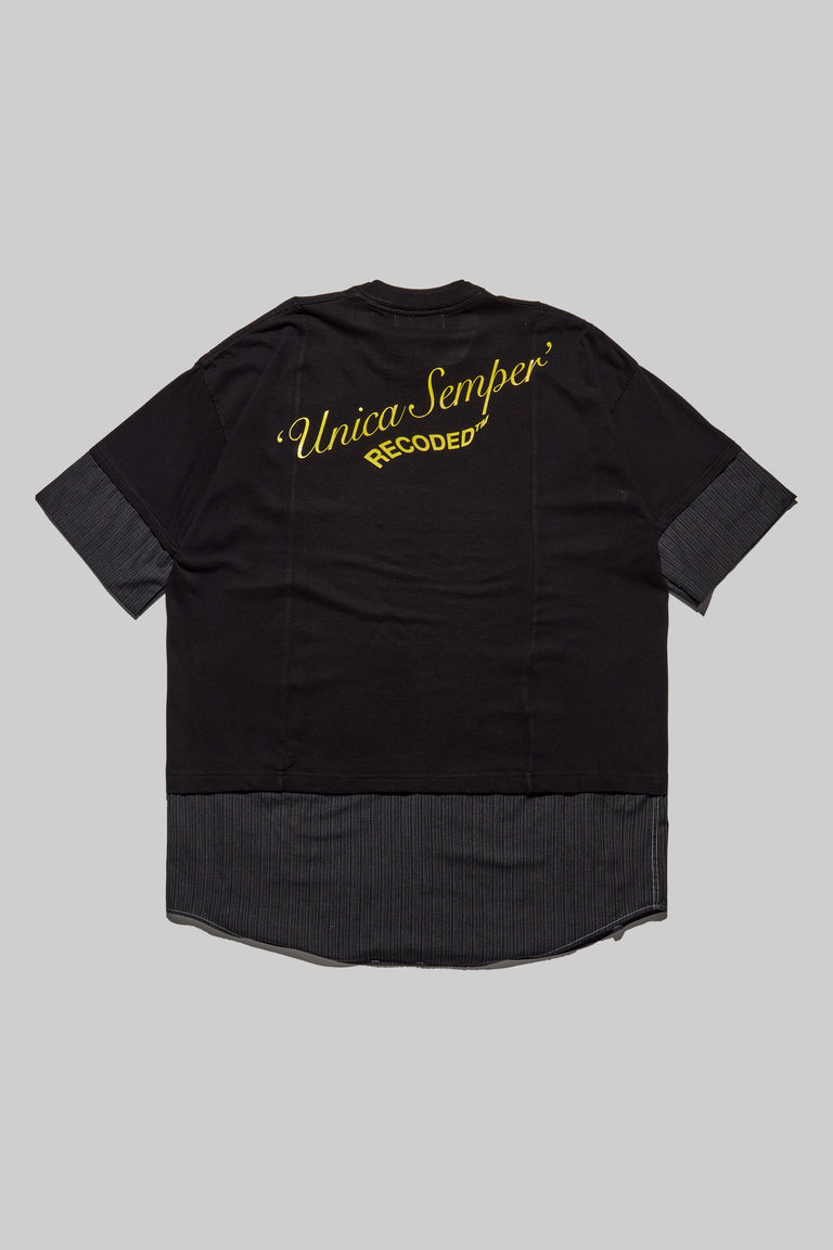 Unica Semper' Oversize Layered Shirt Tee