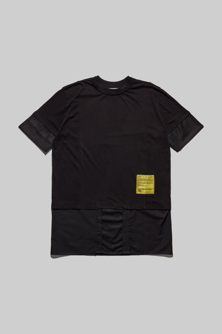 Unica Semper' Oversize Layered Shirt Tee