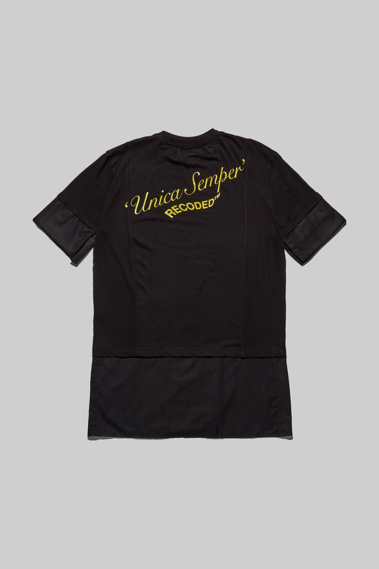 Unica Semper' Oversize Layered Shirt Tee
