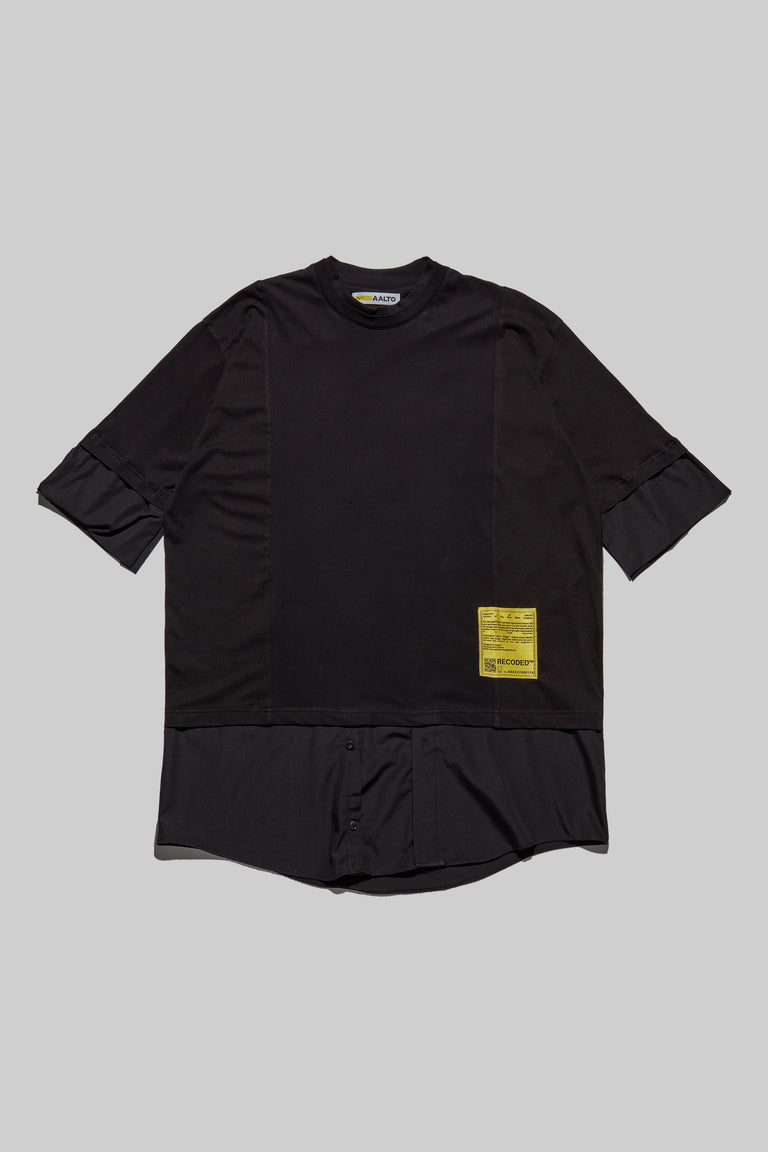 Unica Semper' Oversize Layered Shirt Tee