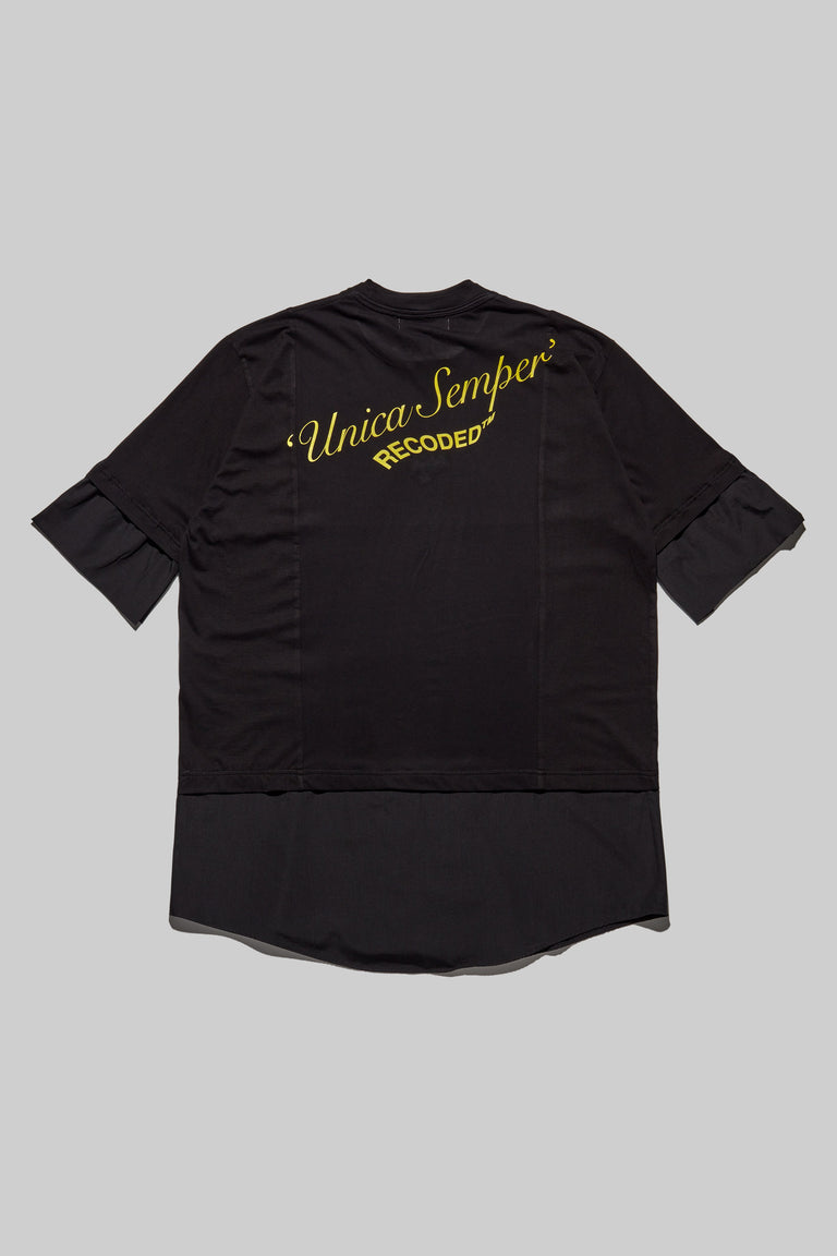Unica Semper' Oversize Layered Shirt Tee