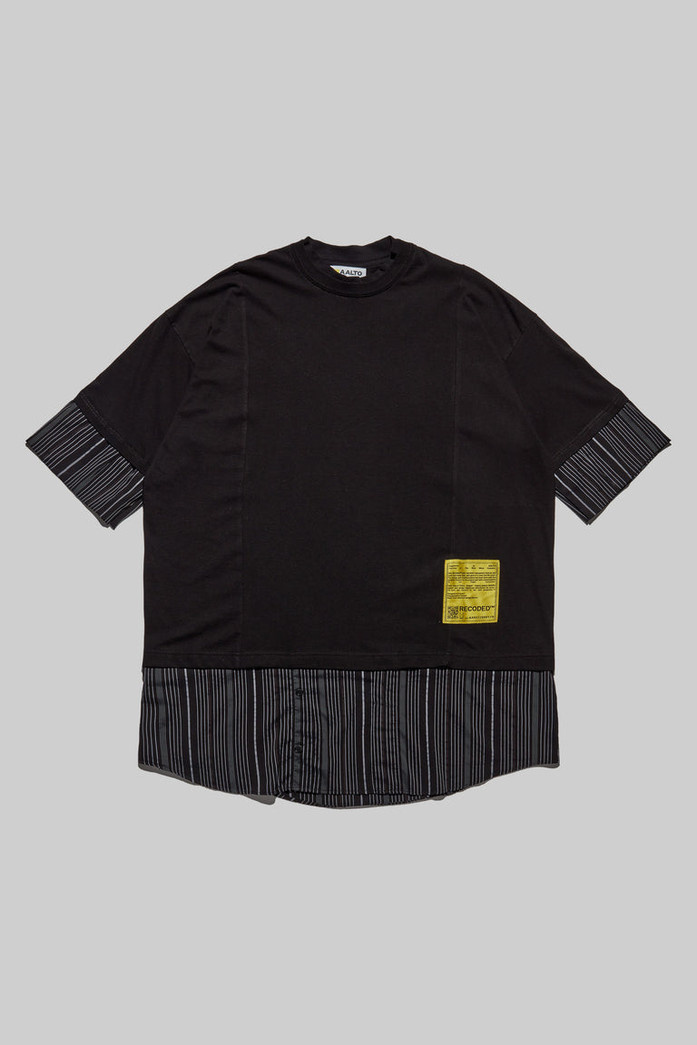 Unica Semper' Oversize Layered Shirt Tee