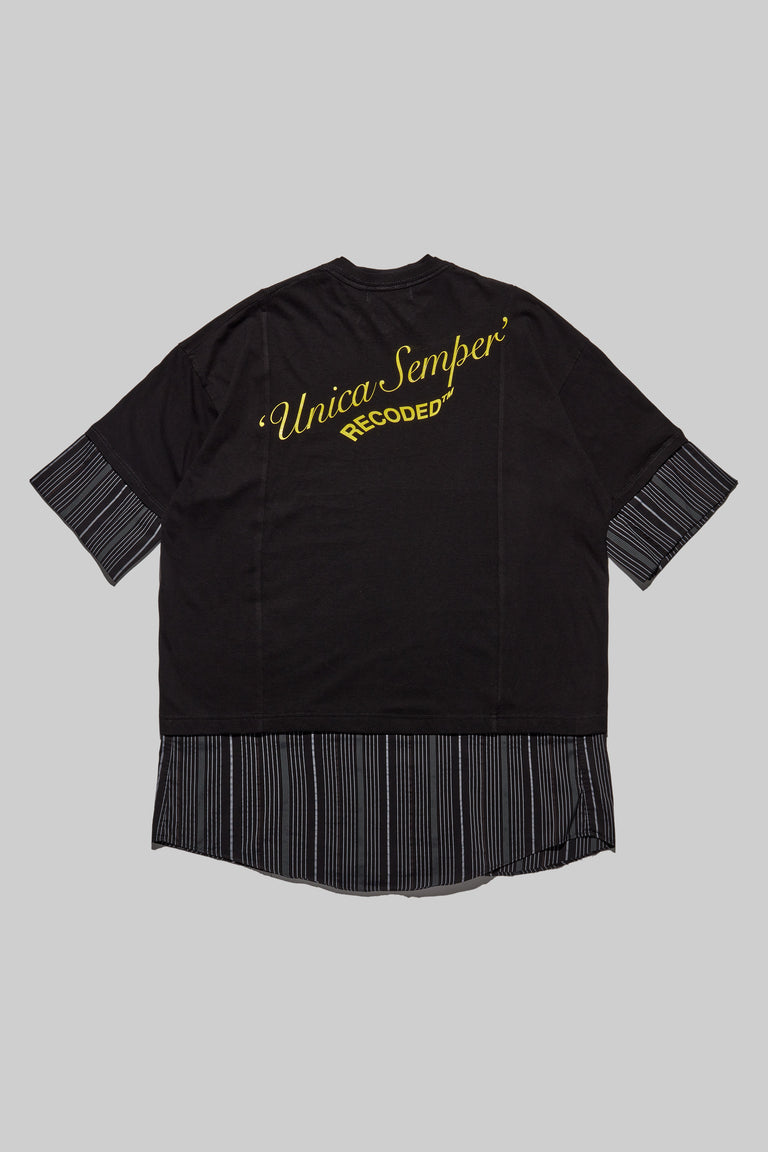 Unica Semper' Oversize Layered Shirt Tee