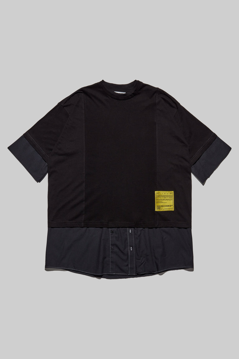 Unica Semper' Oversize Layered Shirt Tee