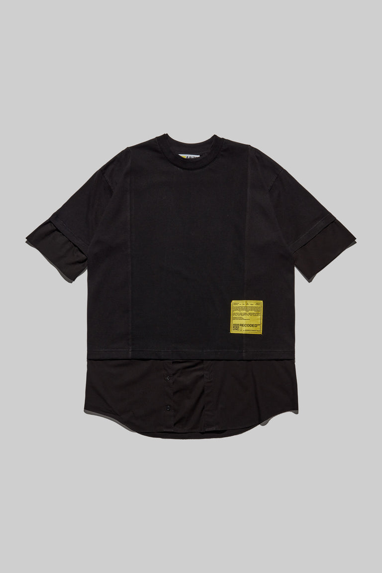 Unica Semper' Oversize Layered Shirt Tee