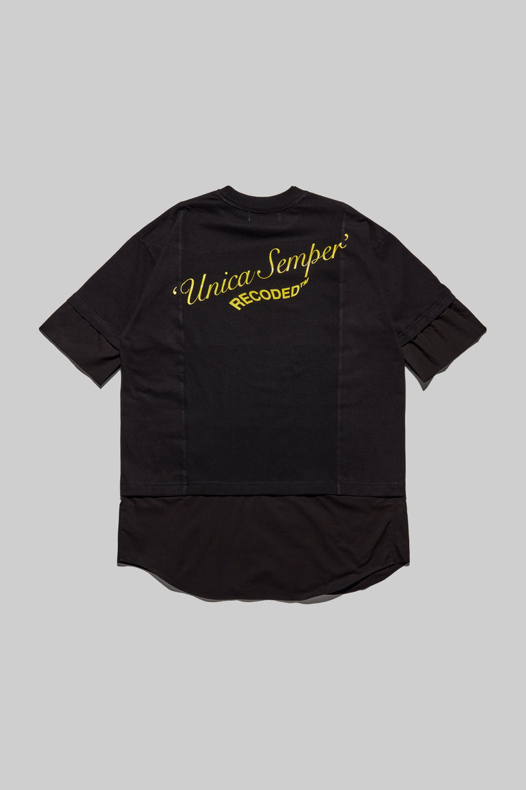 Unica Semper' Oversize Layered Shirt Tee