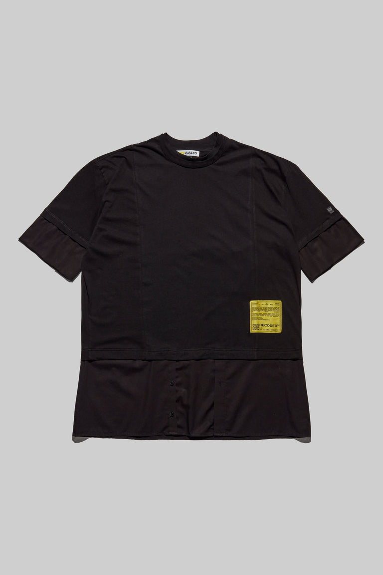 Unica Semper' Oversize Layered Shirt Tee