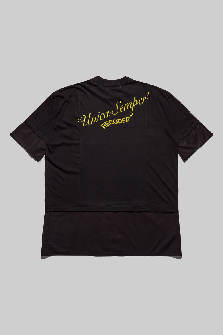 Unica Semper' Oversize Layered Shirt Tee