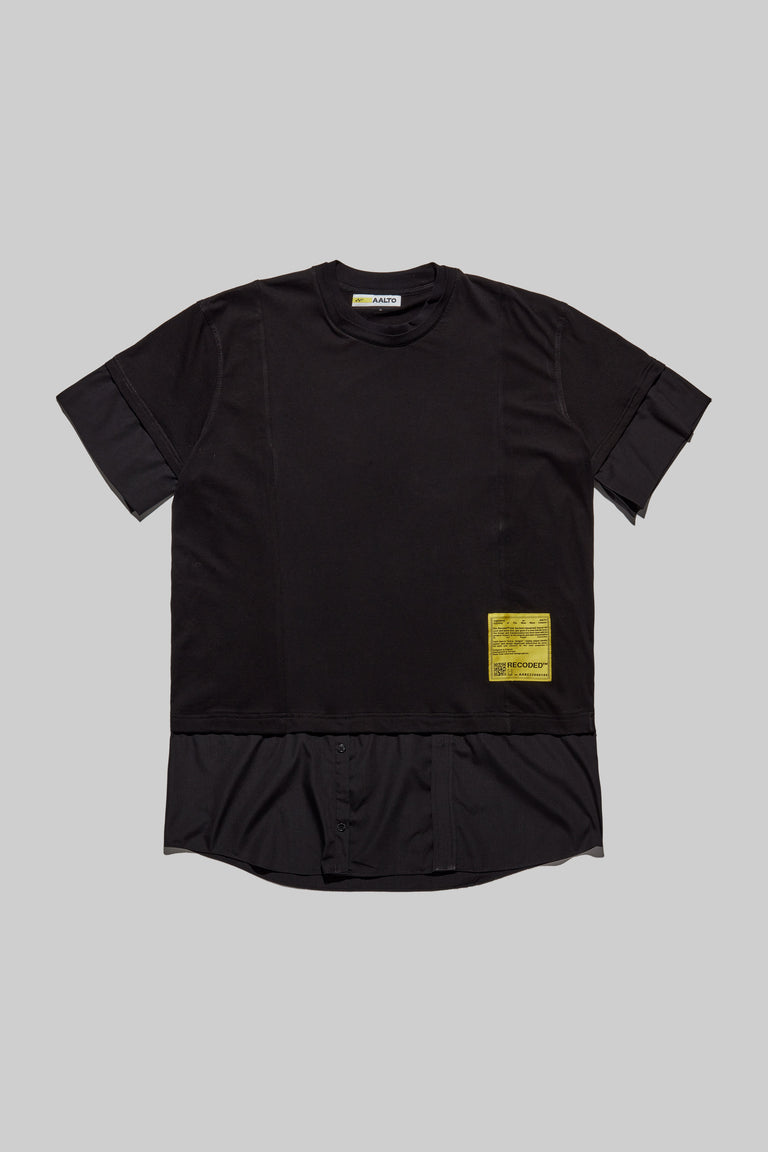 Unica Semper' Oversize Layered Shirt Tee