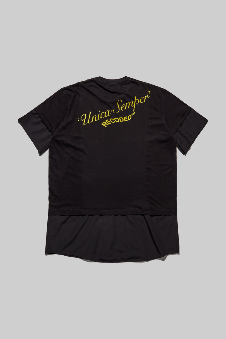 Unica Semper' Oversize Layered Shirt Tee