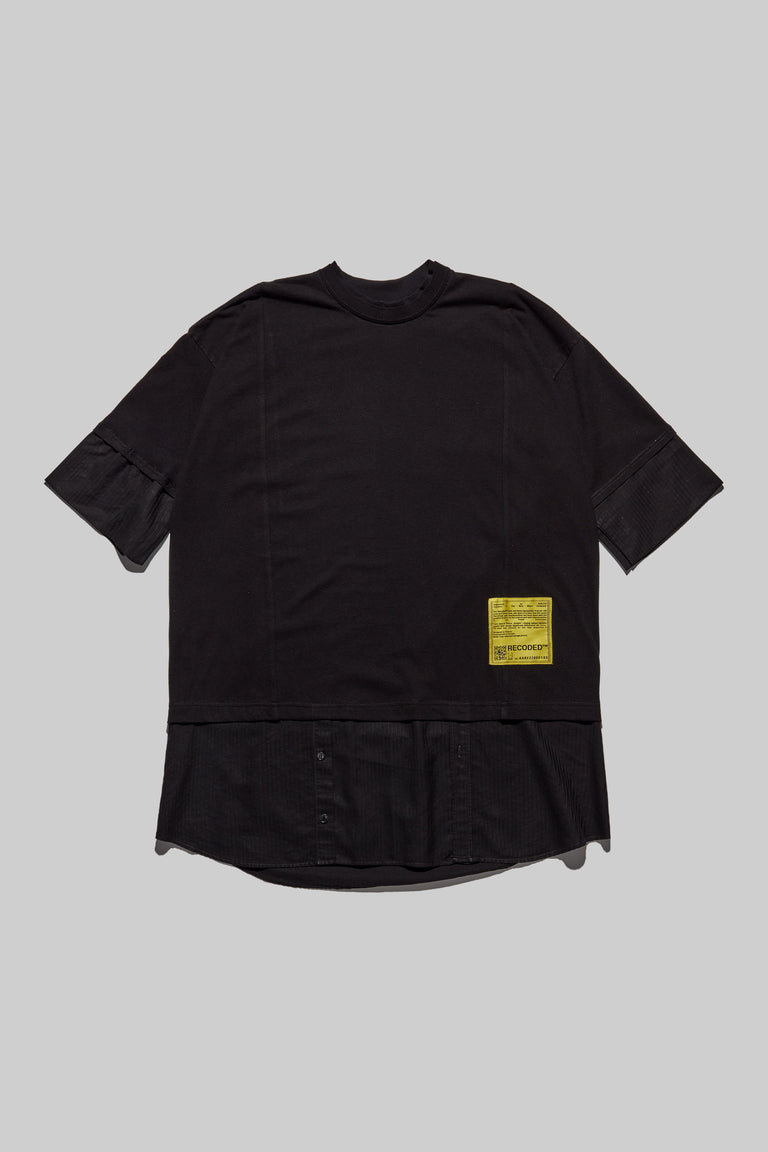 Unica Semper' Oversize Layered Shirt Tee