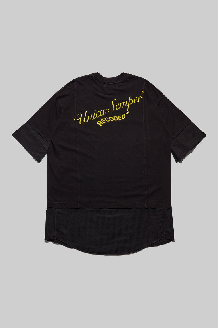 Unica Semper' Oversize Layered Shirt Tee