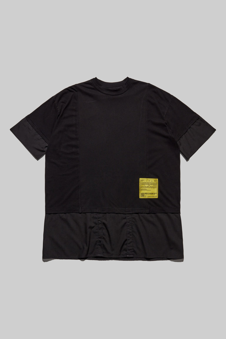 Unica Semper' Oversize Layered Shirt Tee