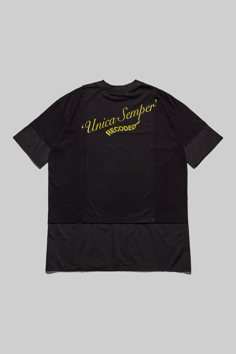 Unica Semper' Oversize Layered Shirt Tee