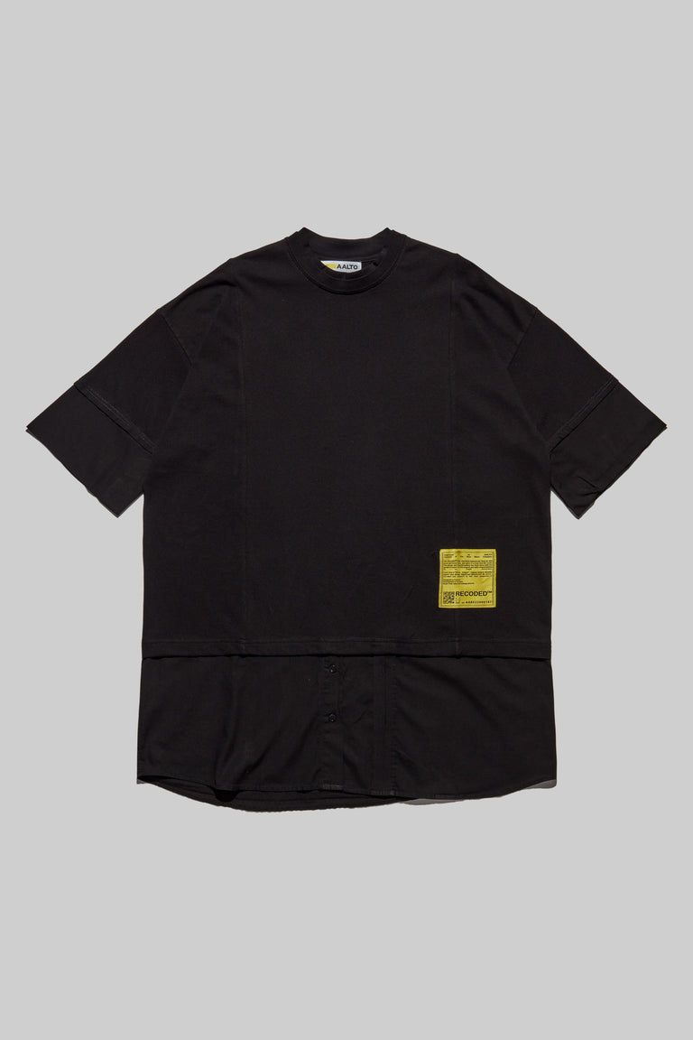 Unica Semper' Oversize Layered Shirt Tee