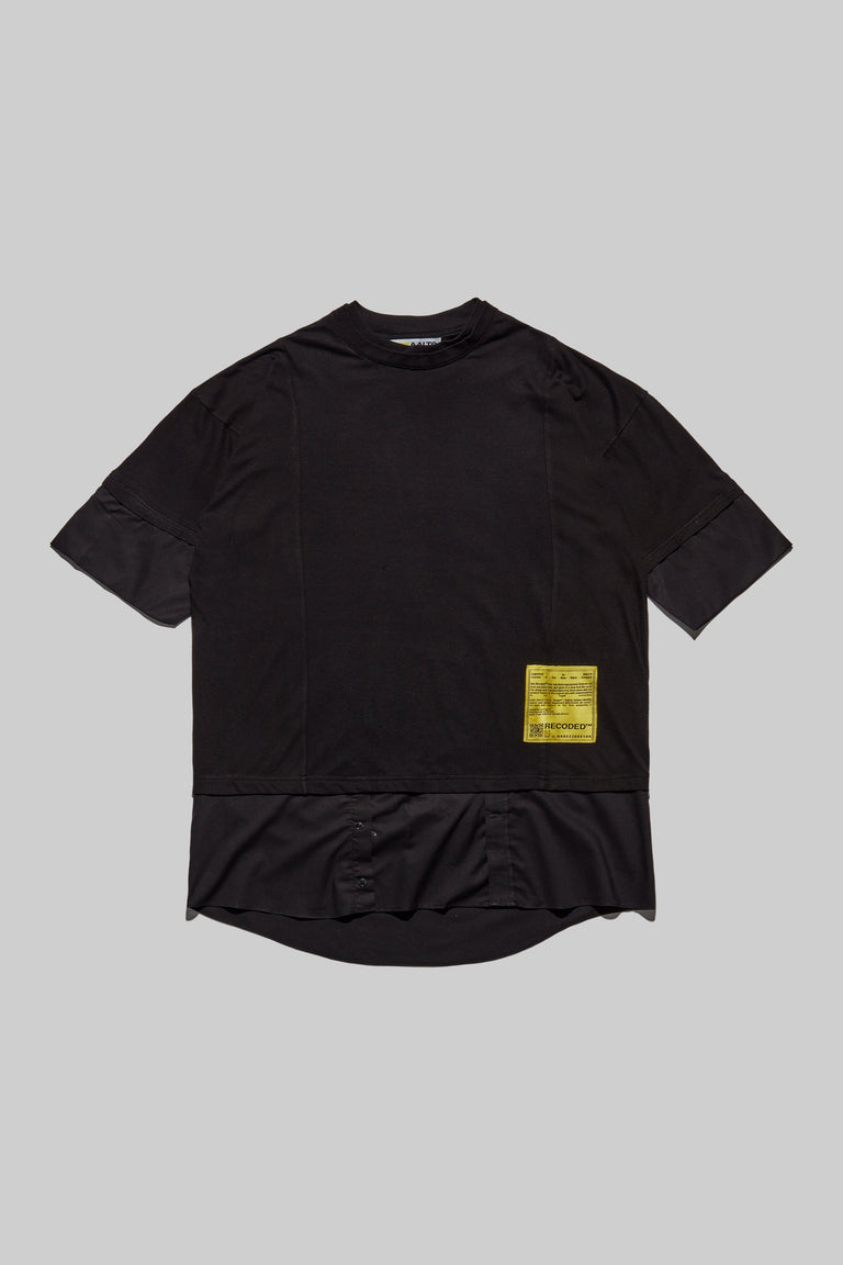Unica Semper' Oversize Layered Shirt Tee