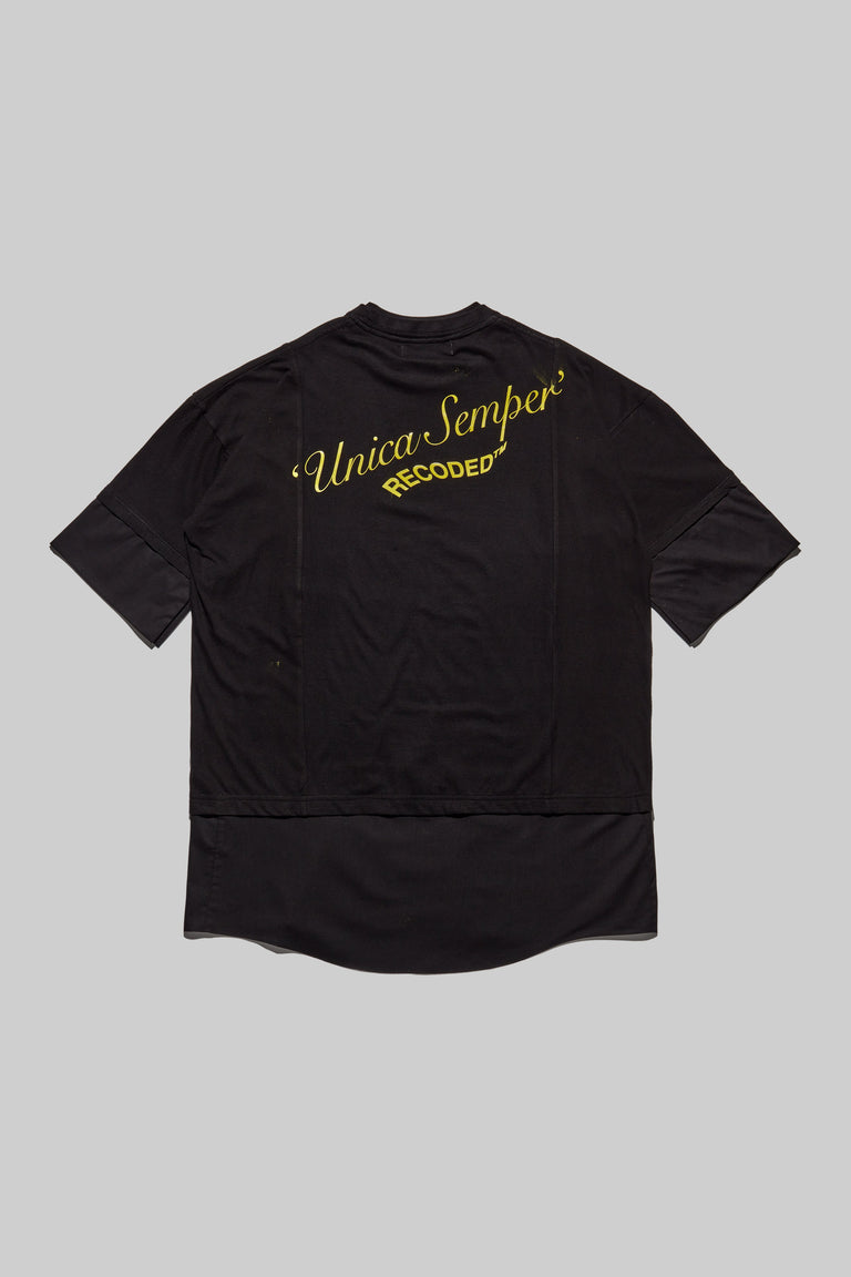 Unica Semper' Oversize Layered Shirt Tee