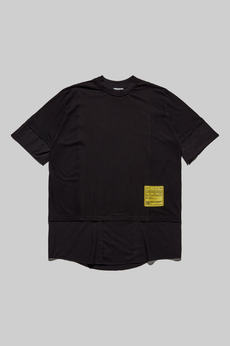 Unica Semper' Oversize Layered Shirt Tee