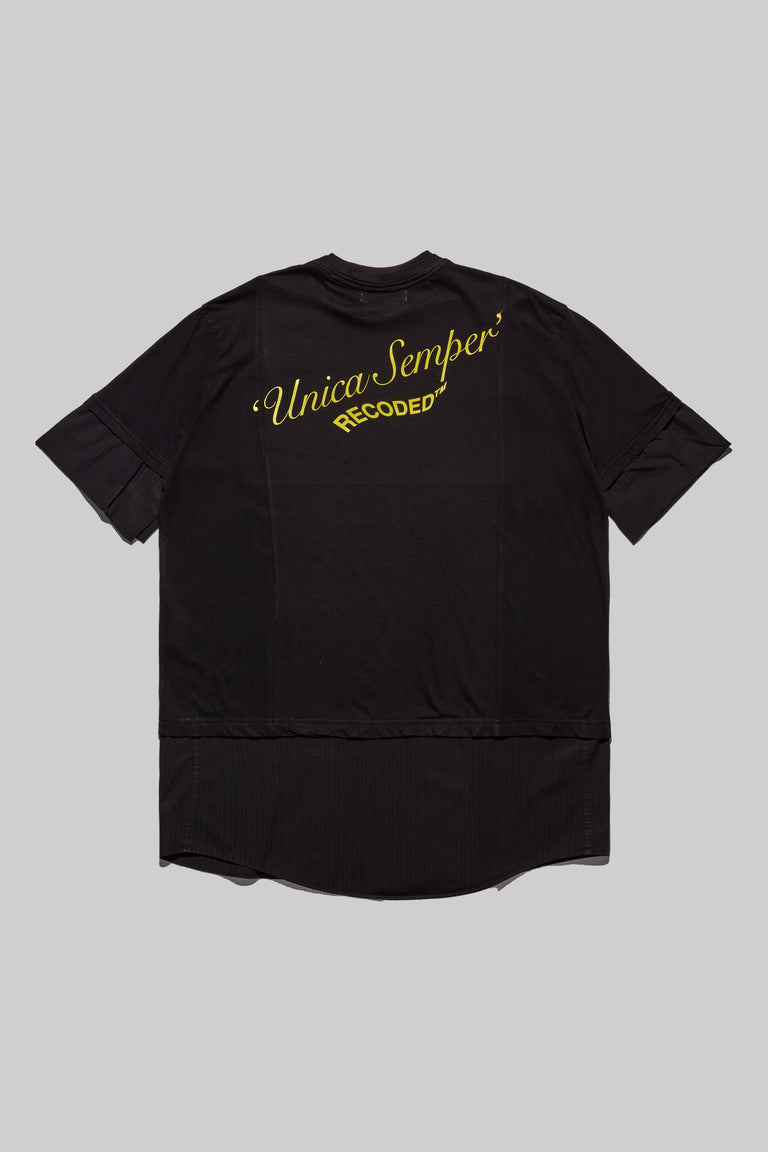 Unica Semper' Oversize Layered Shirt Tee