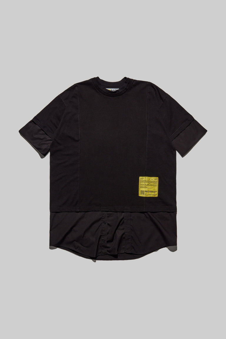 Unica Semper' Oversize Layered Shirt Tee