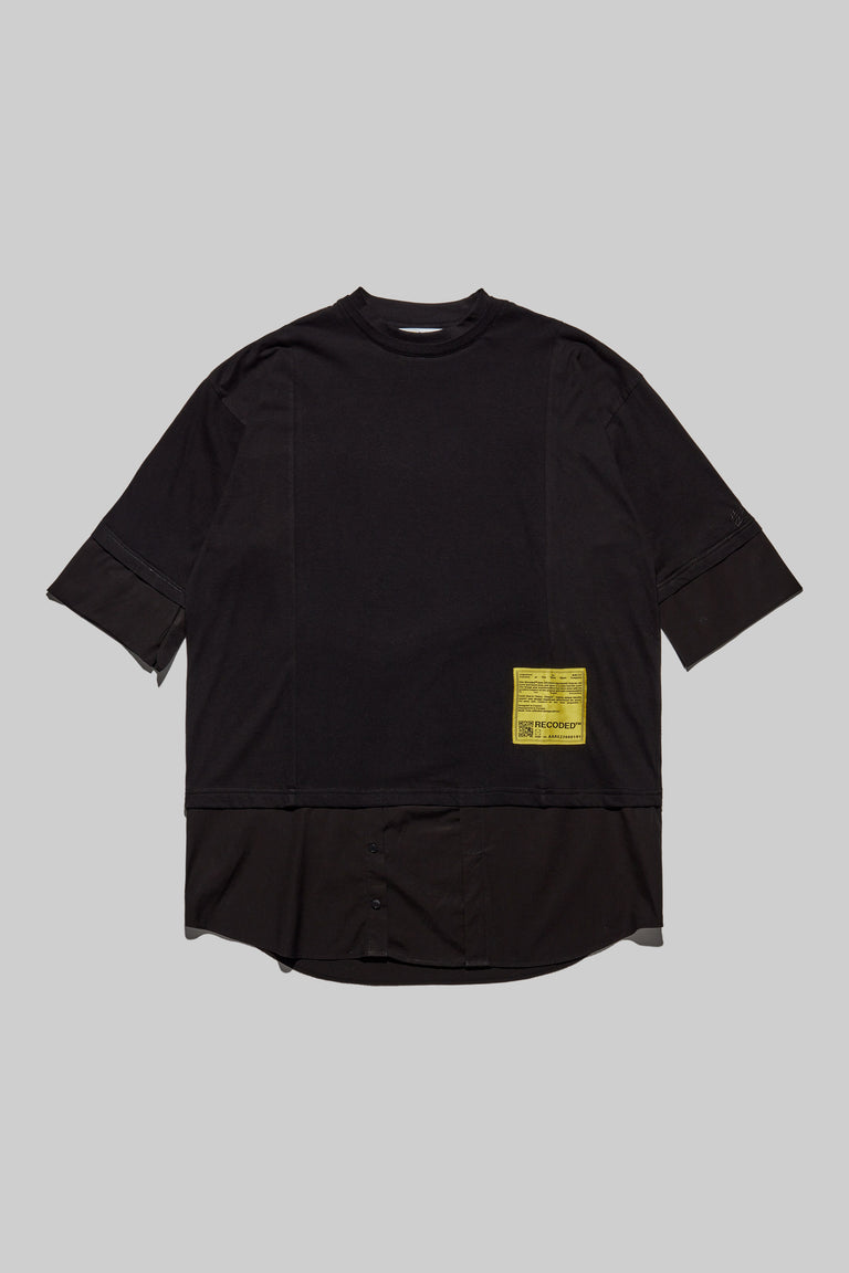 Unica Semper' Oversize Layered Shirt Tee