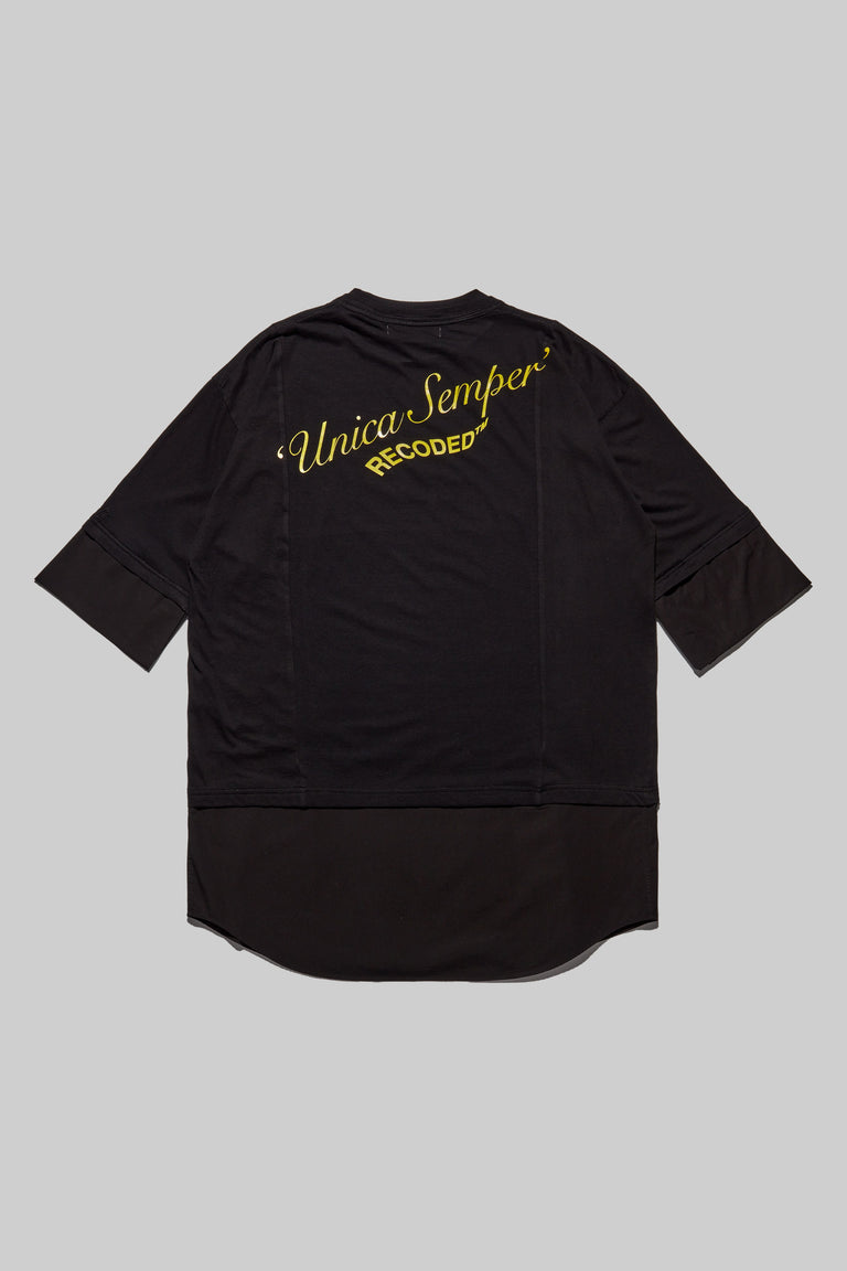 Unica Semper' Oversize Layered Shirt Tee