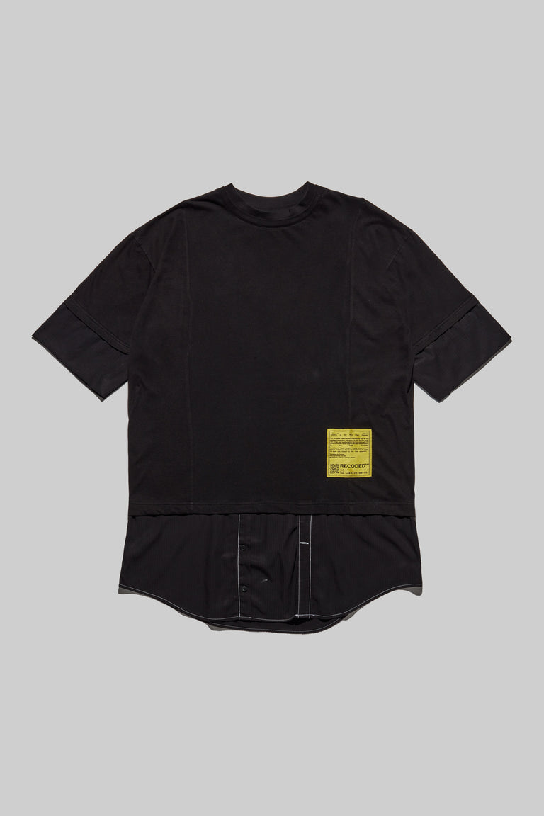 Unica Semper' Oversize Layered Shirt Tee