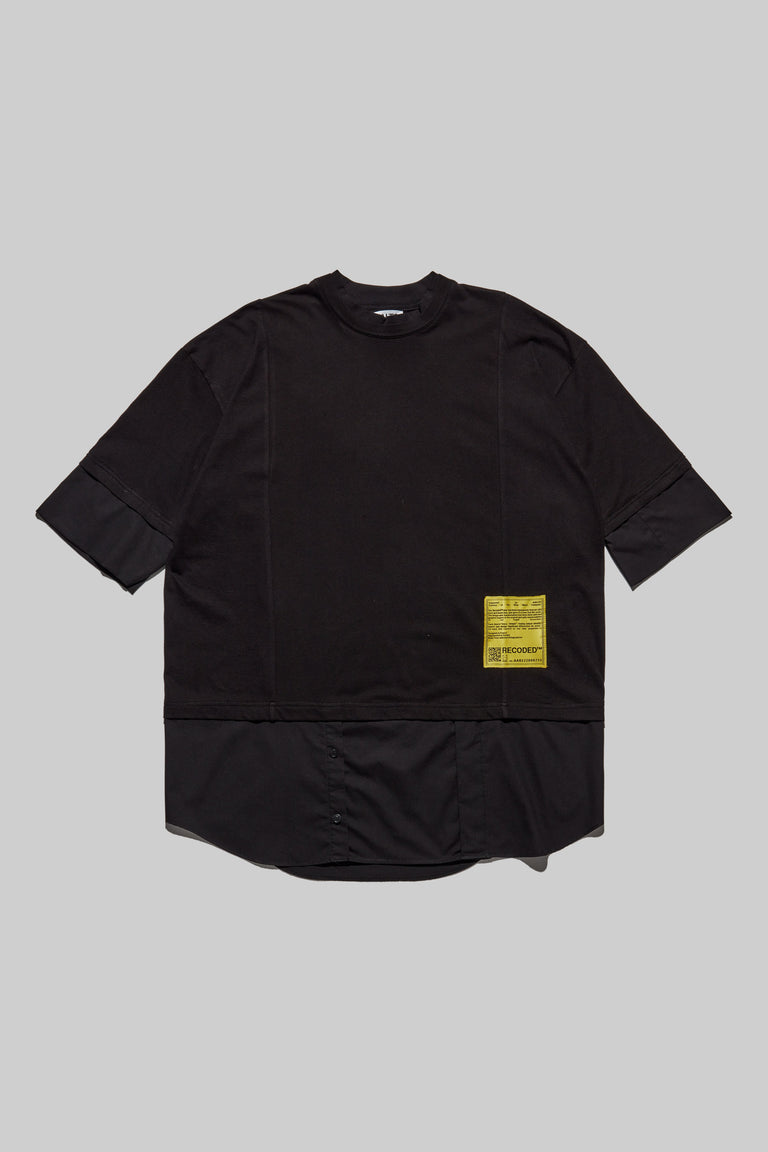 Unica Semper' Oversize Layered Shirt Tee