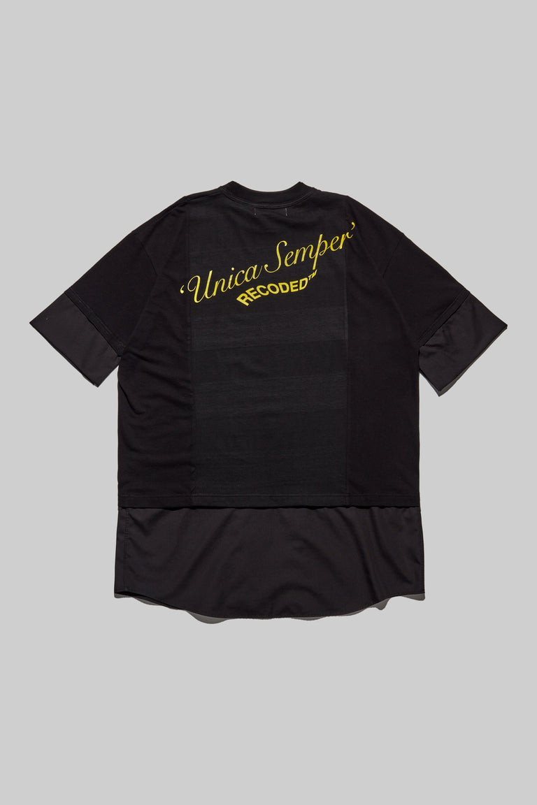 Unica Semper' Oversize Layered Shirt Tee