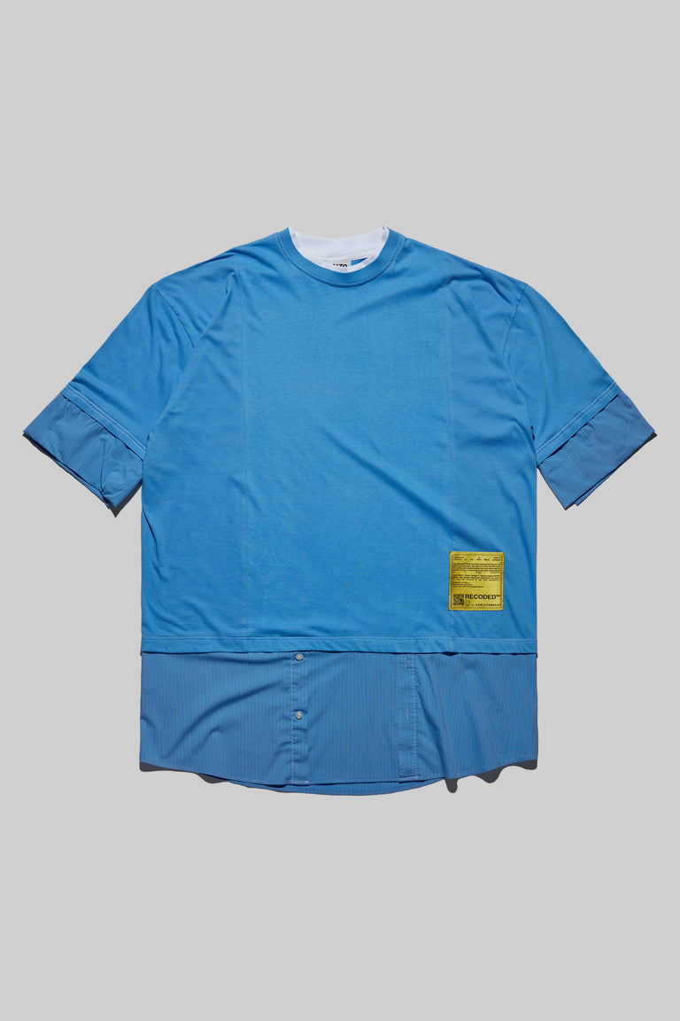 Unica Semper' Oversize Layered Shirt Tee