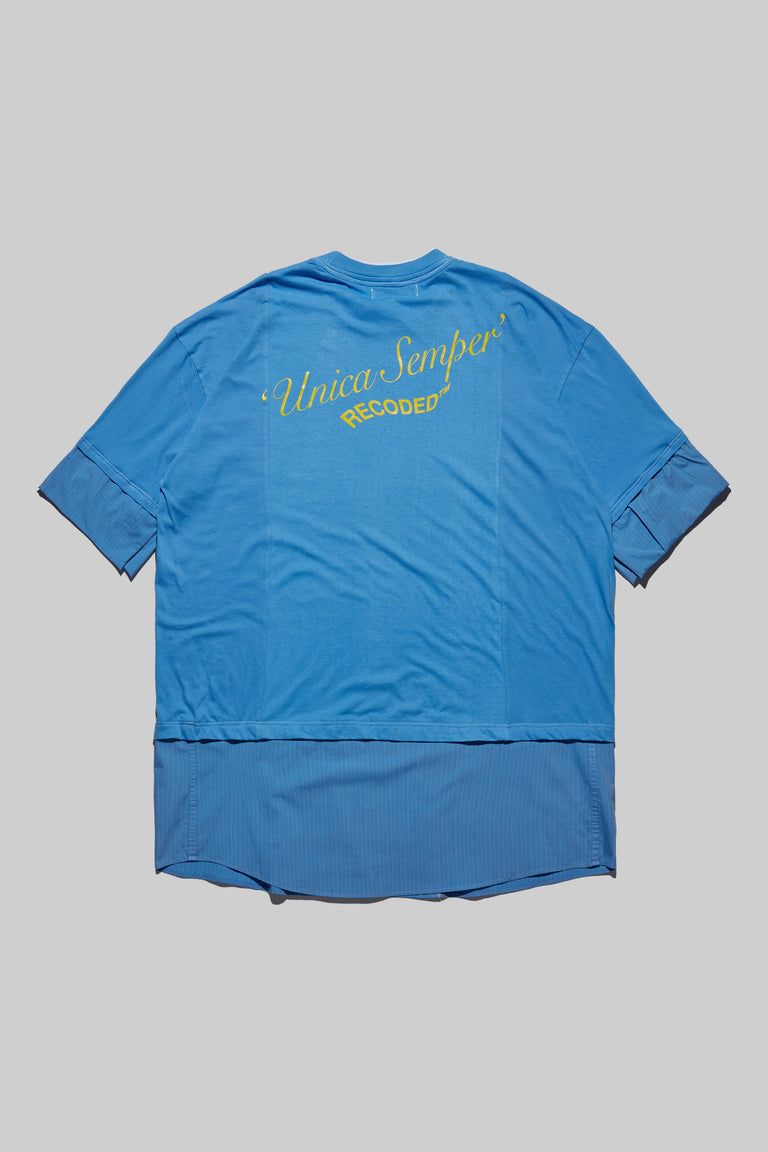 Unica Semper' Oversize Layered Shirt Tee