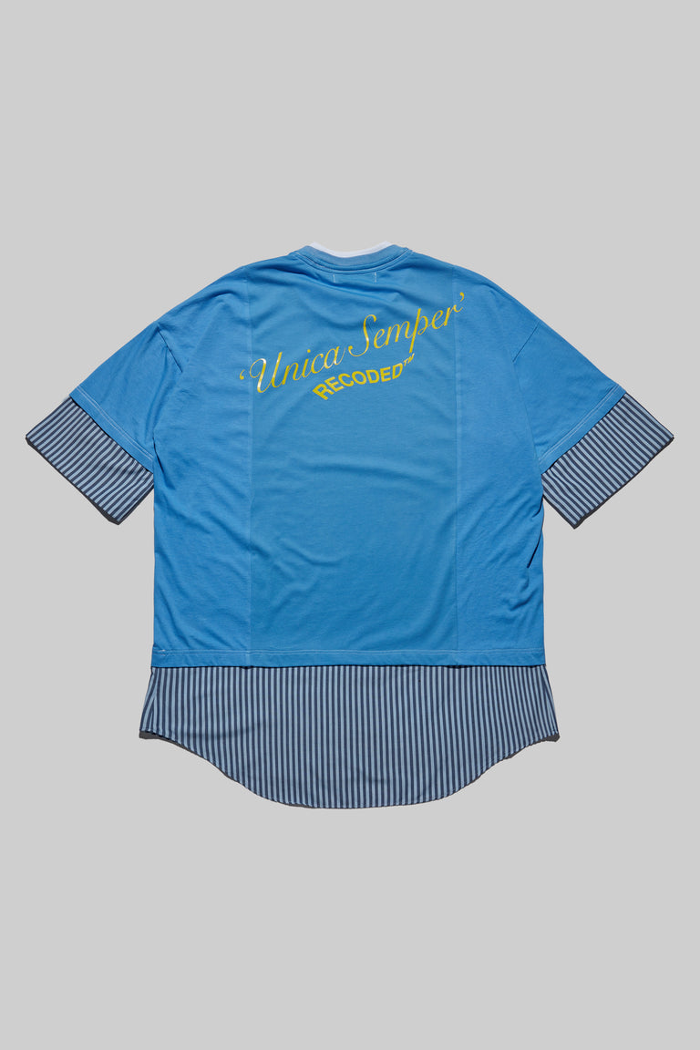 Unica Semper' Oversize Layered Shirt Tee