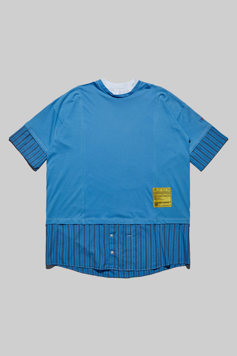 Unica Semper' Oversize Layered Shirt Tee