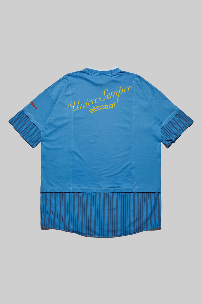 Unica Semper' Oversize Layered Shirt Tee