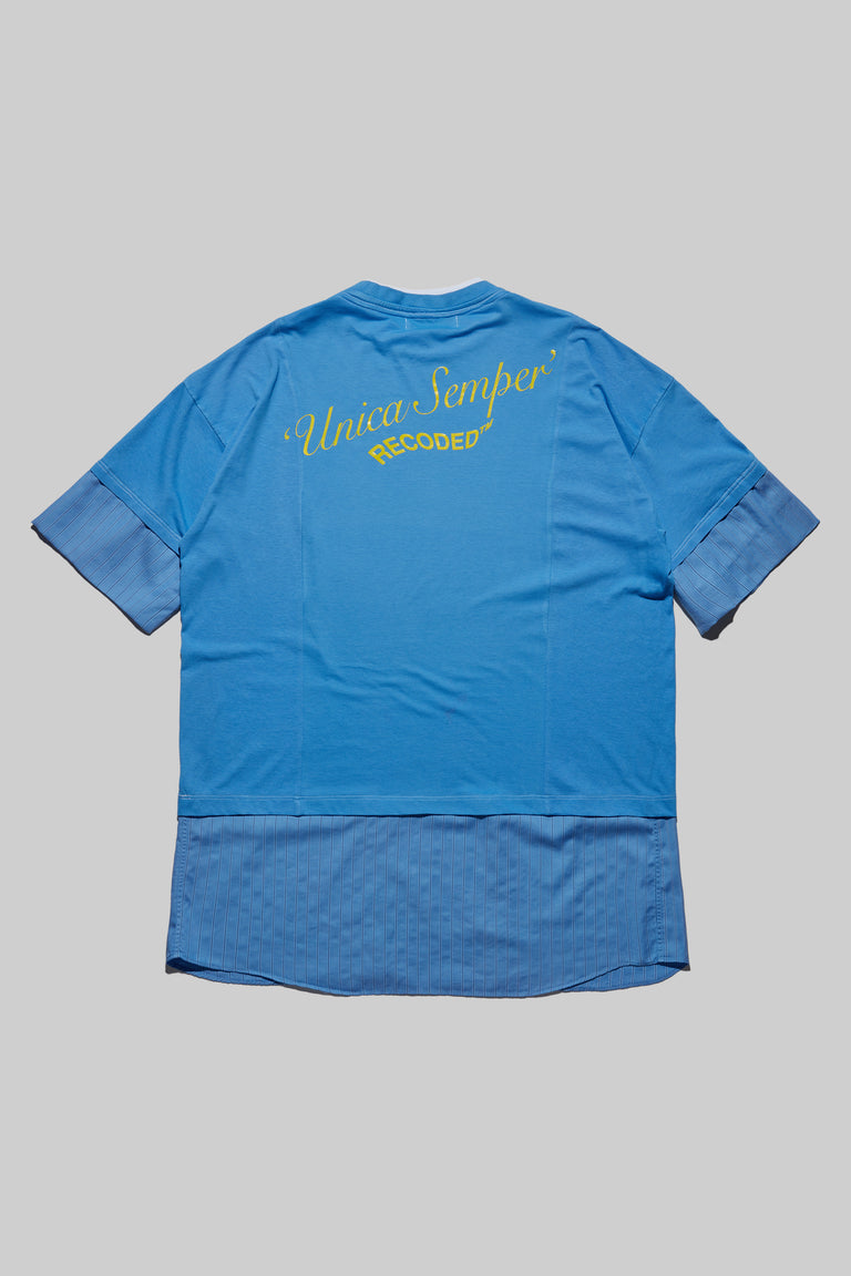 Unica Semper' Oversize Layered Shirt Tee