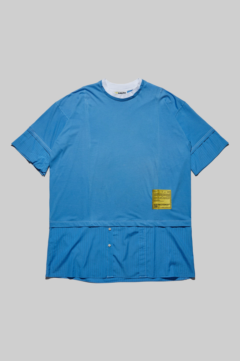 Unica Semper' Oversize Layered Shirt Tee
