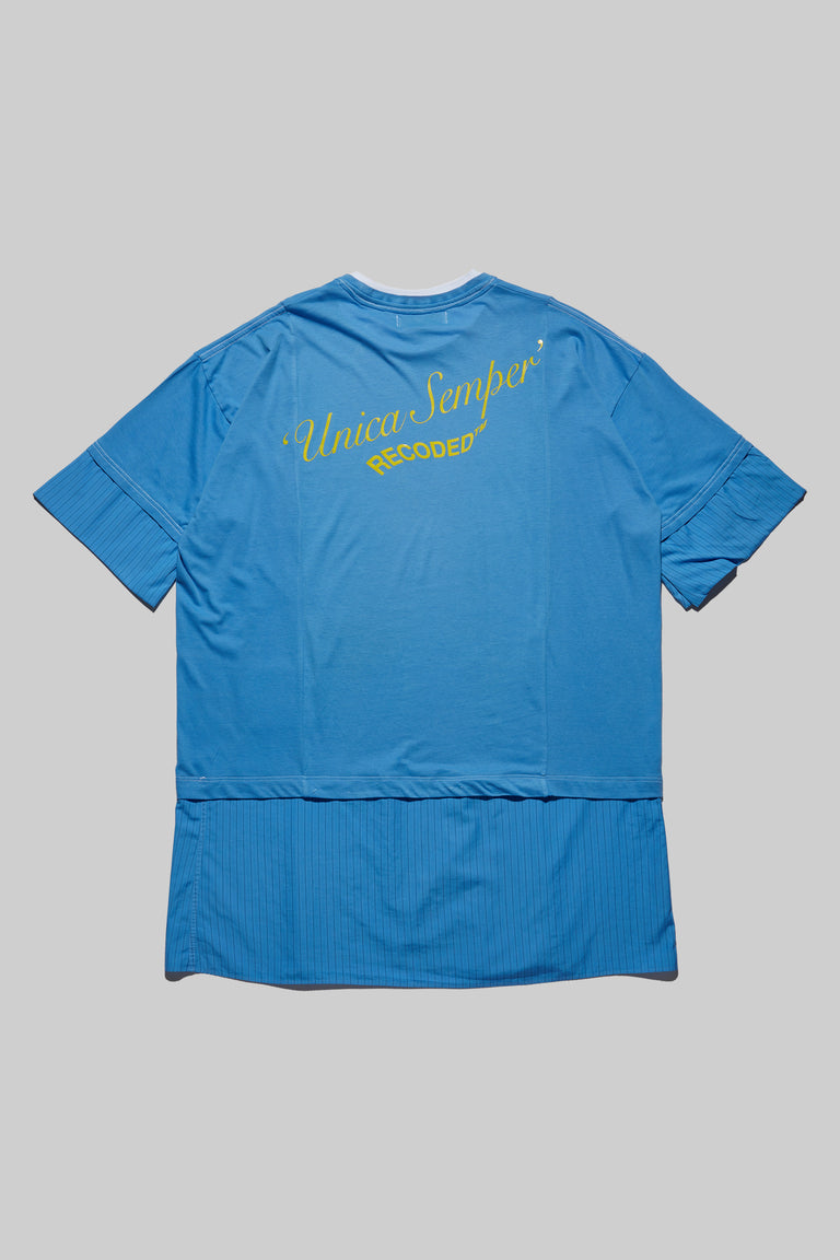 Unica Semper' Oversize Layered Shirt Tee