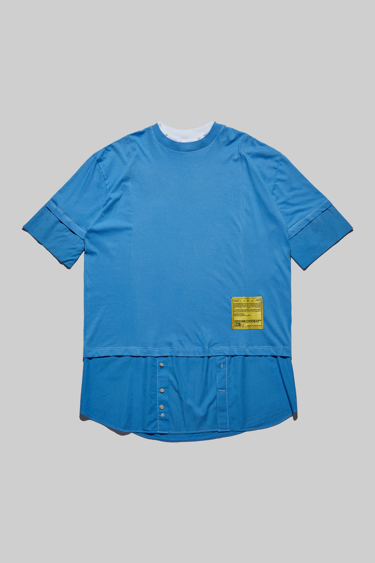 Unica Semper' Oversize Layered Shirt Tee