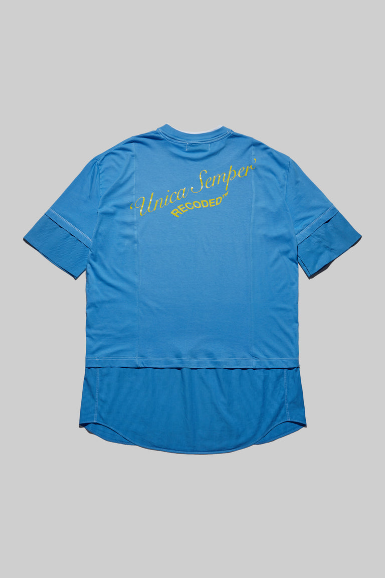 Unica Semper' Oversize Layered Shirt Tee