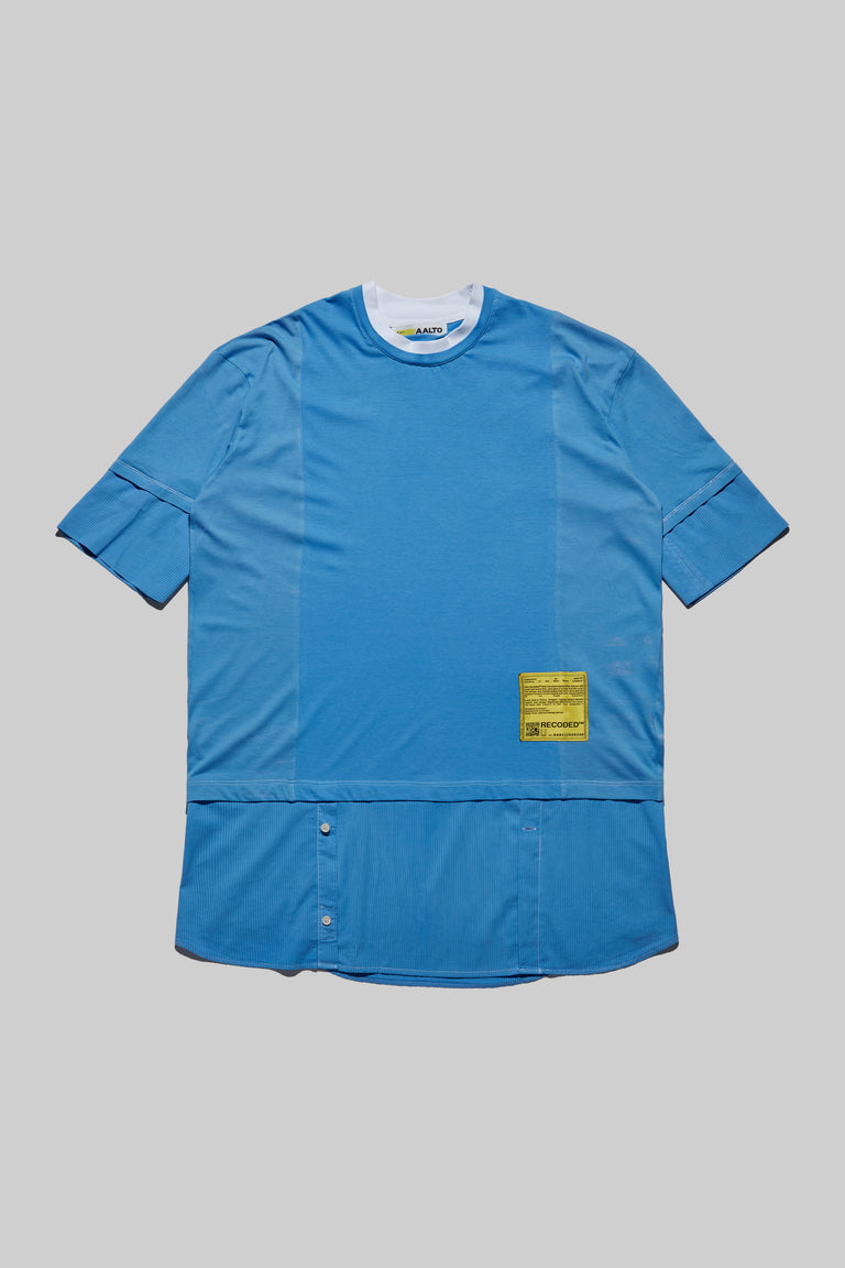 Unica Semper' Oversize Layered Shirt Tee